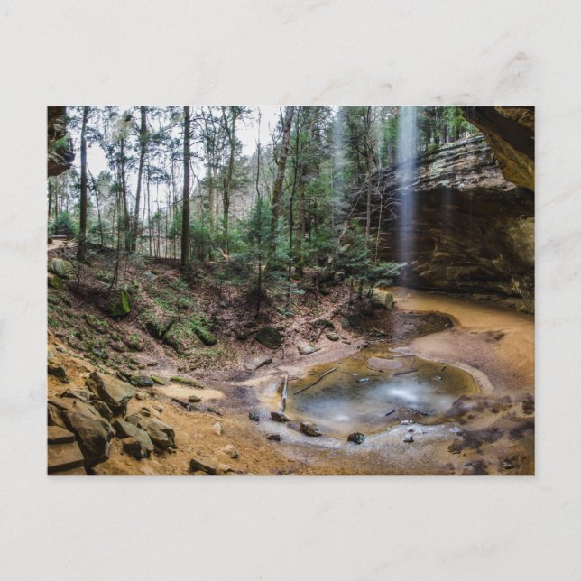 Ash Cave, Hocking Hills Staat Park, Ohio Postkarte (Vorderseite)