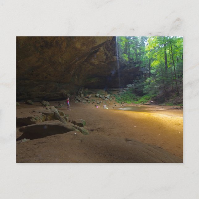 Ash Cave, Hocking Hills Staat Park, Ohio Postkarte (Vorderseite)