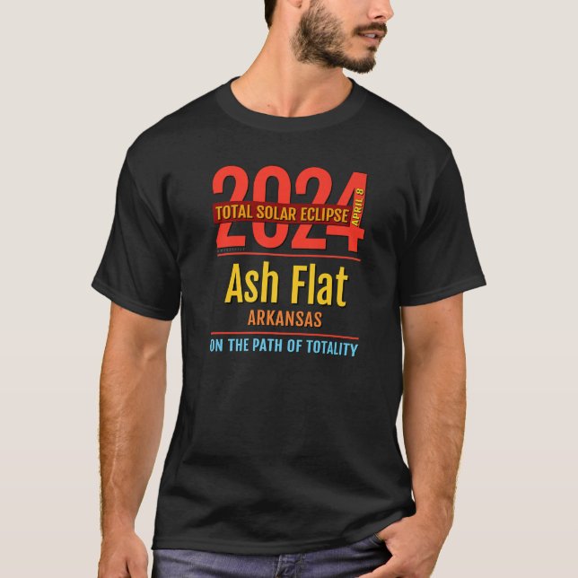 Ash Flat Arkansas AR Total Solar Eclipse 2024 4 T-Shirt (Vorderseite)