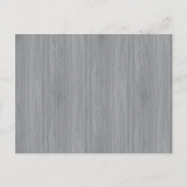 Ash Gray Bamboo Wood Grain Look Postkarte (Vorderseite)