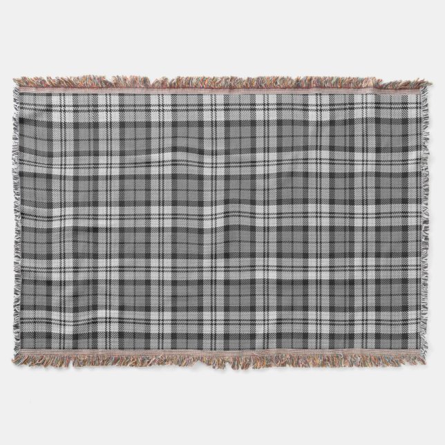 Ash Gray Blackwatch Campbell Tartan Kariert Decke (Vorderseite)