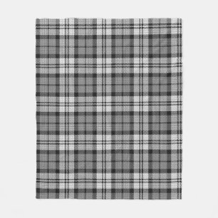 Ash Gray Blackwatch Campbell Tartan Kariert Fleecedecke