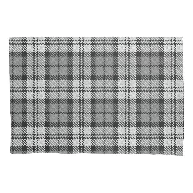 Ash Gray Blackwatch Campbell Tartan Kariert Kissenbezug (Vorderseite)