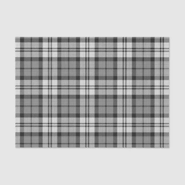 Ash Gray Blackwatch Campbell Tartan Kariert Seidenpapier (Vorderseite)