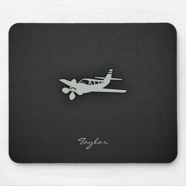 Ash Gray Flugzeug Mousepad (Vorne)