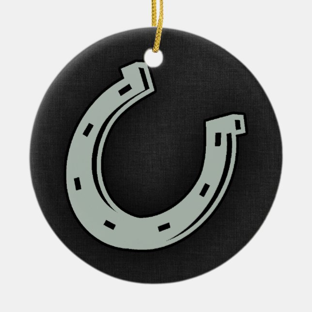 Ash Gray Horseshoe Keramikornament (Vorne)