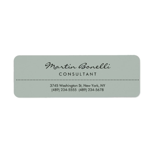 Ash Gray Modernes Minimalistisches Schlicht (Vorne)