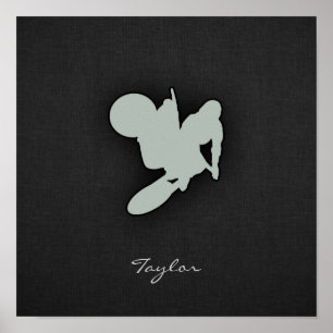 Ash Gray Motocross Poster