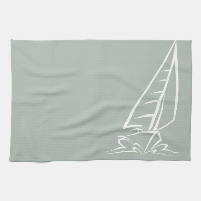 Ash Gray Sailing Handtuch (Horizontal)