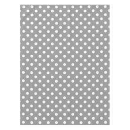 Ash Grey White Polka Dots Design Tischdecke