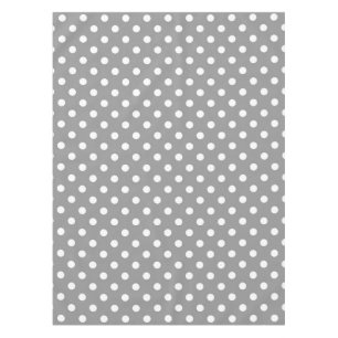 Ash Grey White Polka Dots Design Tischdecke