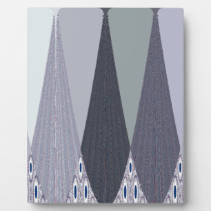 Ash Grey Zickzack Dots Art Print Fotoplatte