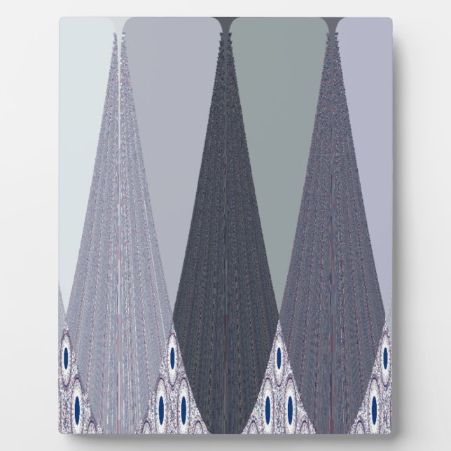 Ash Grey Zickzack Dots Art Print Fotoplatte (Vorderseite)