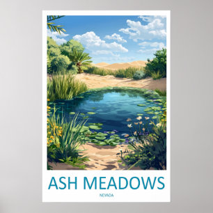 Ash Meadows Vintage-Reiseposter Ski National Poster