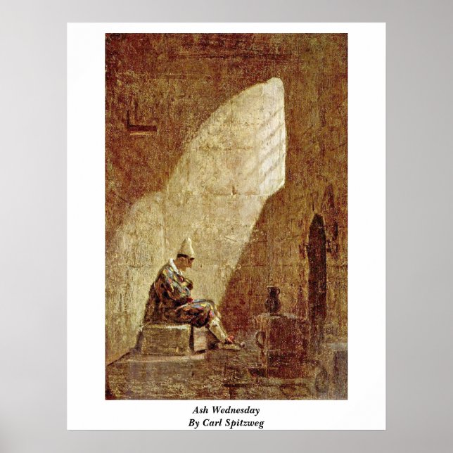 Ash Mittwoch By Carl Spitzweg Poster (Vorne)