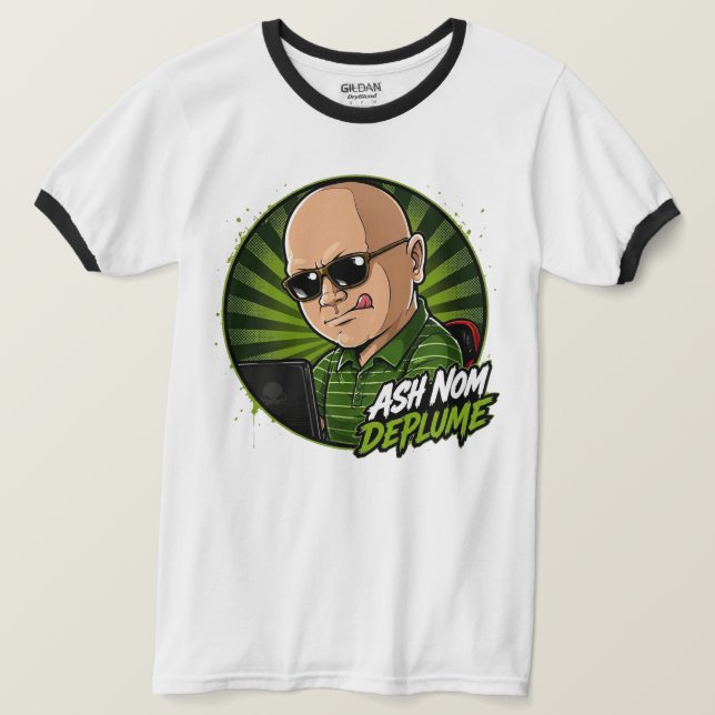 Ash Nom DePlume Ringer T-Shirt (Design vorne)