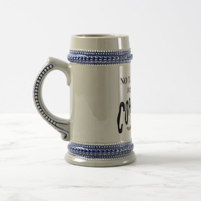 Ash-Tasse mit Schwarz-Weiß-Kaffee Bierglas (Links)