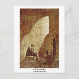 Ash Wednesday By Carl Spitzweg Postkarte