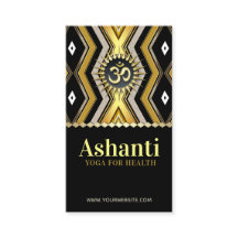 Ashanti Yoga Stylish Black Gold Business Card