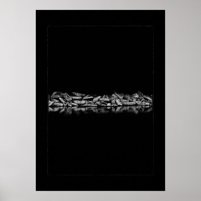 Ashbridges Bay Breakwall No 1 with Border Poster (Vorne)