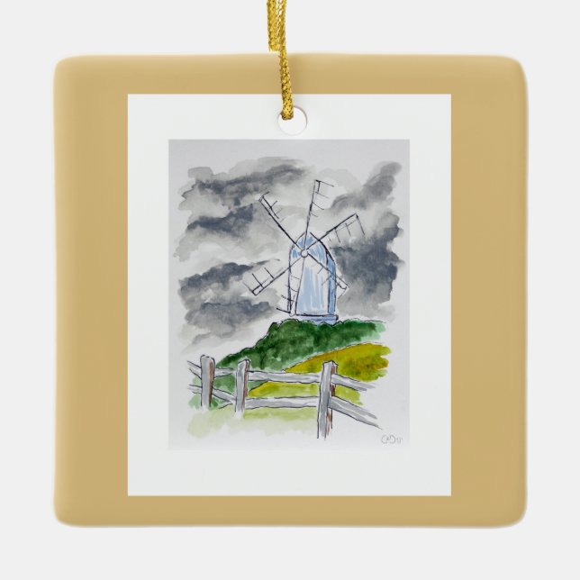 Ashcombe Mühlweihnachtsverzierung Keramikornament (Vorderseite)