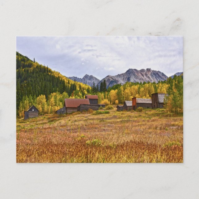 Ashcroft, Colorado Mining Ghost Town Postkarte (Vorderseite)