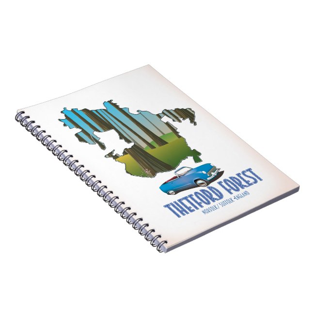 ashdown forest sussex map travel poster map notizblock (Rechte Seite)