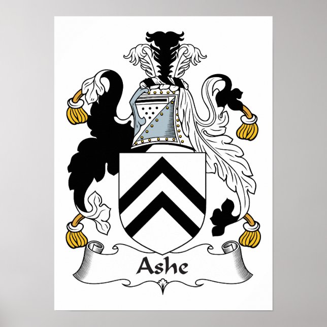 Ashe Familienwappen Poster (Vorne)