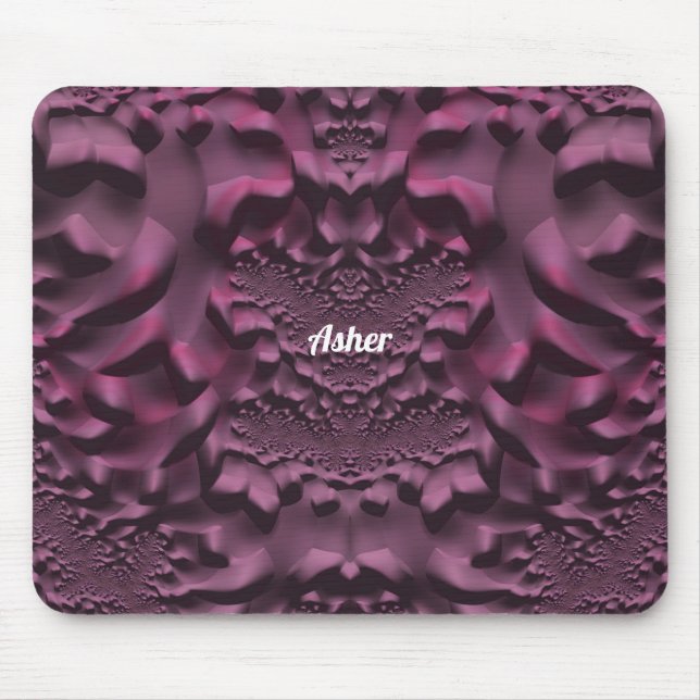 ASHER ~ 3D-Rosa und Lila Maus-Pad Mousepad (Vorne)