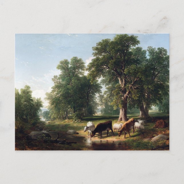 Asher Brown Durand Summer Nachmittag Postkarte (Vorderseite)