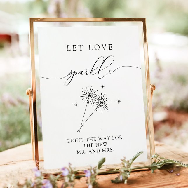 ASHER Calligraphy Wedding Sparkler Send Off Poster (Von Creator hochgeladen)