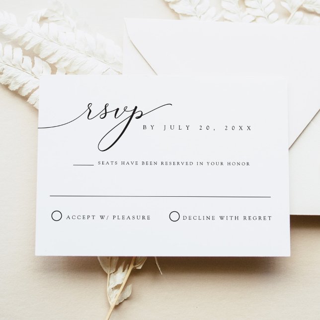 ASHER Elegant Calligraphy Script RSVP Card Einladung (Von Creator hochgeladen)
