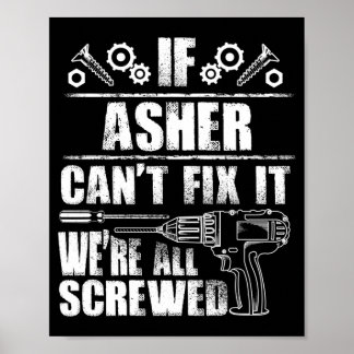 Asher Geschenk Name Fix Lustiger Geburtstag Person Poster