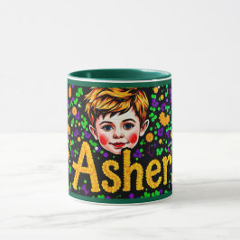 ASHER ~ GLOSSY Sequin Picture ~ Tasse