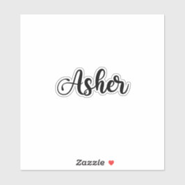 Asher Name - Handgeschriebene Kalligrafie Aufkleber