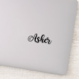 Asher Name - Handgeschriebene Kalligrafie Aufkleber