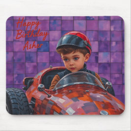 ASHER ~ Young Boy Racing Car Driver ~ Mousepad