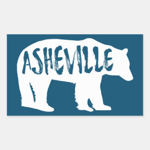 Asheville Bear Rechteckiger Aufkleber