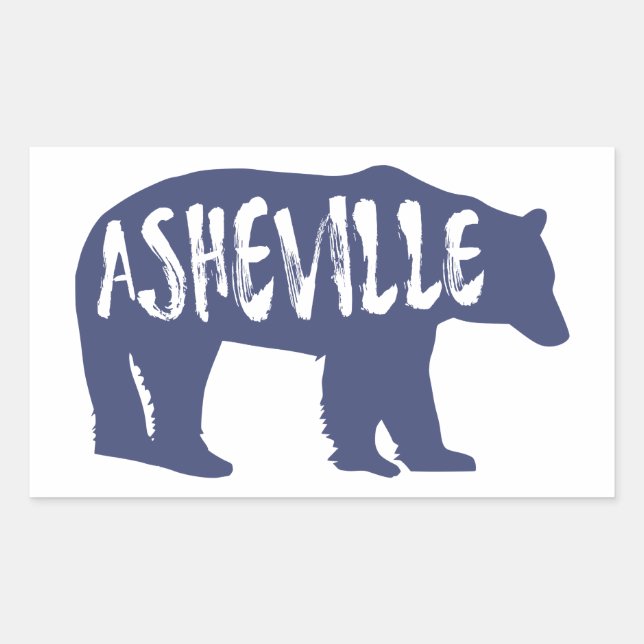 Asheville Bear Rechteckiger Aufkleber (Vorderseite)