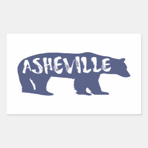 Asheville Bear Rechteckiger Aufkleber