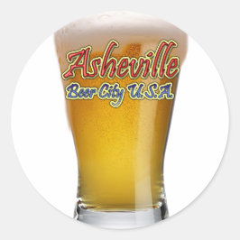 Asheville Beer City USA Runder Aufkleber