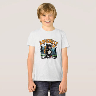Asheville Black Bar Wandern Cartoon Tri-Blend Shirt