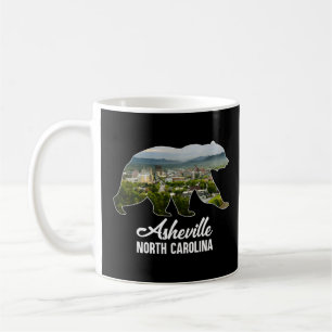 Asheville City Skyline Inside Bear Silhouette Nort Kaffeetasse