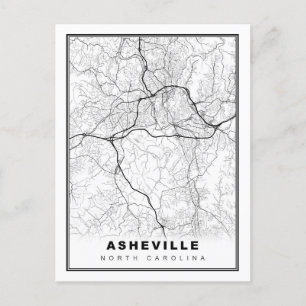 Asheville-Karte Feiertagspostkarte