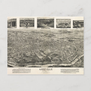 Asheville, NC 1912 Postkarte