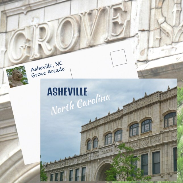 Asheville NC Historic Grove Arcade Fotografie Postkarte (Von Creator hochgeladen)