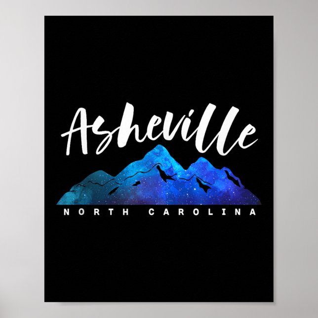 Asheville North Carolina Camping Hiking Skiing Fam Poster (Vorne)