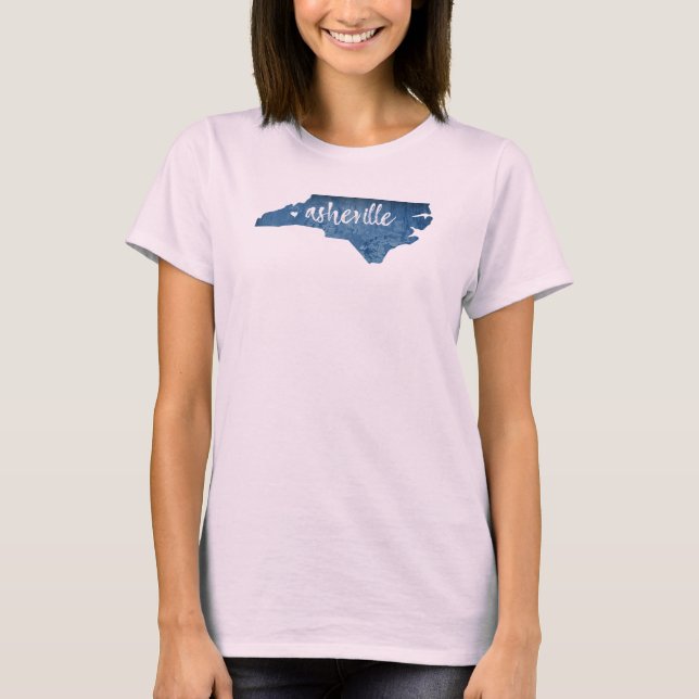 Asheville North Carolina Holzkörner T-Shirt (Vorderseite)
