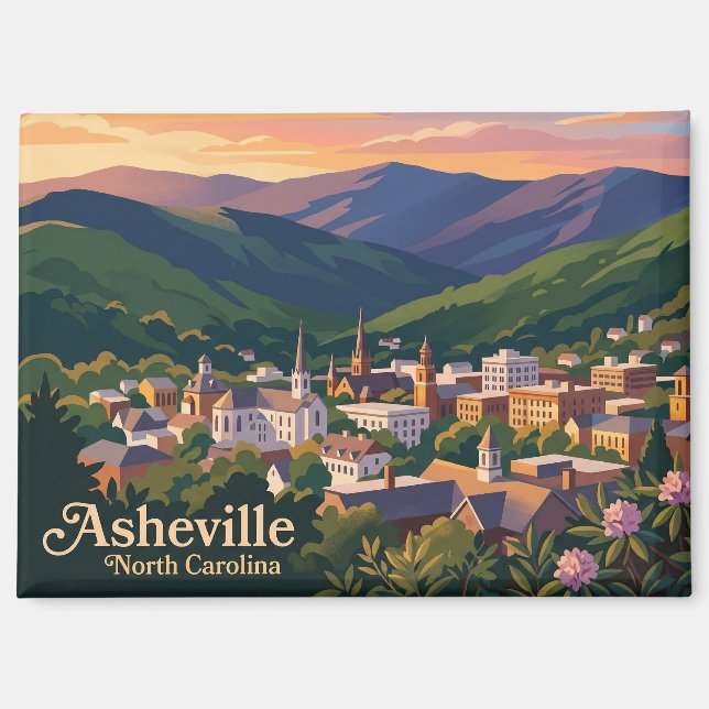 Asheville North Carolina Magnet (Vorderseite)