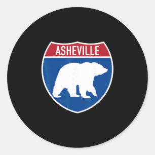 Asheville North Carolina Nc Interstate-Autobahn Ro Runder Aufkleber